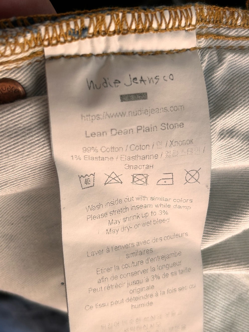 Nudie Lean Dean ‘Plain Stone’ 34x32 - Picture 13 of 14